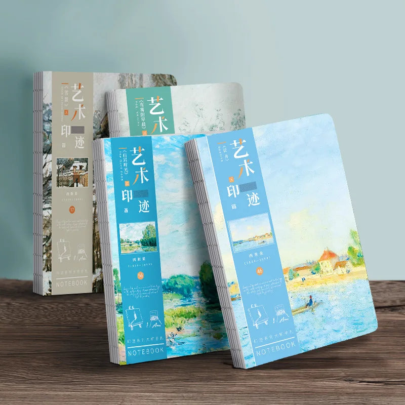 A5 Notebook Ukiyoe & Famous Painting Series Cover,80sheets/Book Writing Diary Recording Life Office Study Note Supplies CS-058