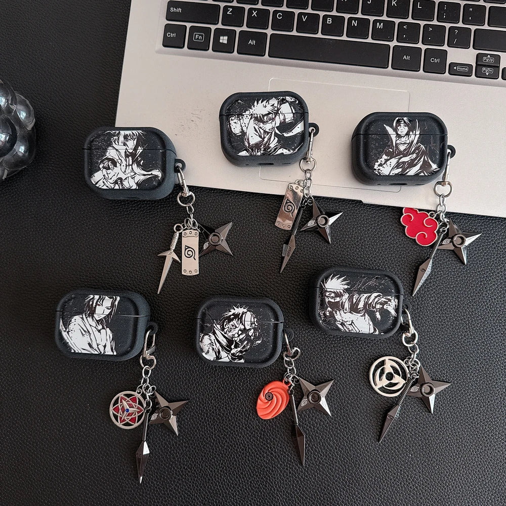 Japan Anime N-NARUTOS Uzumaki  Itachi Earphone Case For Airpods 5 4 2 3 1 Pro 3 2  Wireless Bluetooth Headset Protective Cover