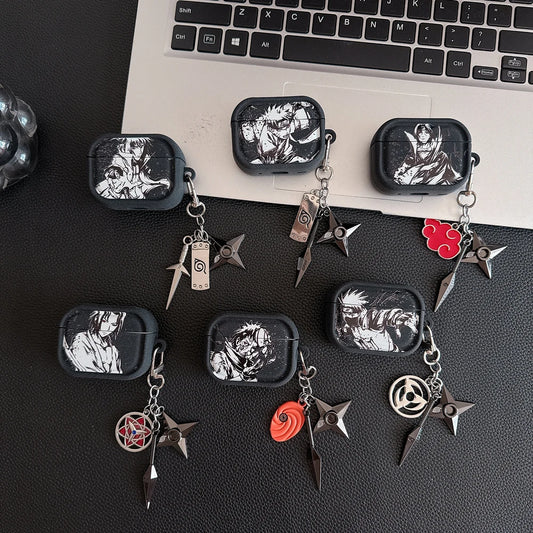 Japan Anime N-NARUTOS Uzumaki  Itachi Earphone Case For Airpods 5 4 2 3 1 Pro 3 2  Wireless Bluetooth Headset Protective Cover