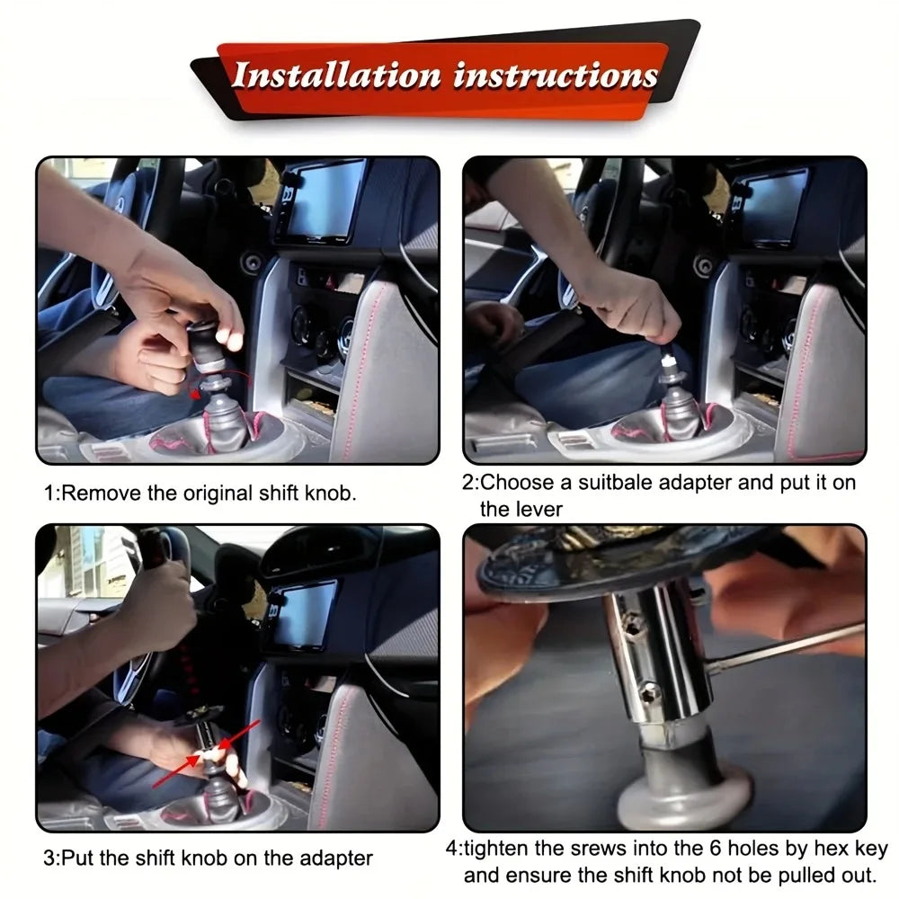 Universal Car Katana Gear Lever Knob Gear Shift Knob - JDM Racing Style Aluminum Alloy Shifter for Manual Transmission