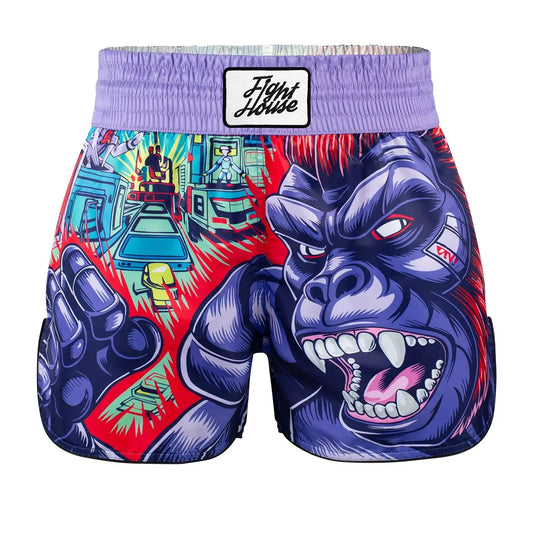 Fight House Rampage Gorilla Muay Thai Shorts Boxing Shorts, Fighting Gym MMA Training Shorts Durable Muay Thai Shorts