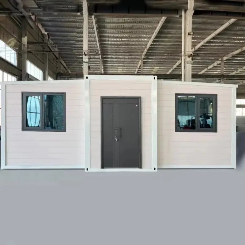 20ft Wood Nordic Folding Container House 2 Bedroom Prefab Tiny Home with Bathroom Easy Assembly for Outdoor Camping