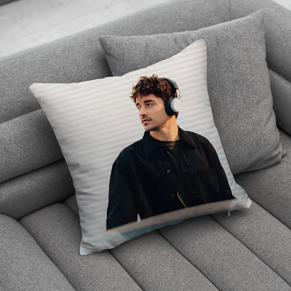 F1 16 C-Charles L-Leclerc Pillow Case Soft Cushion Cases for Farmhouse Sofa Decor Home Decorations and Protector