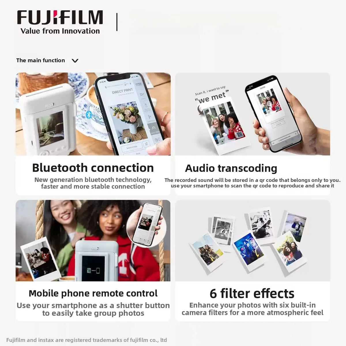 Fujifilm Instax Mini LiPlay One-shot Imaging Mini Digital Camera Birthday Gift Instax Instant Camera Instax Film Mini