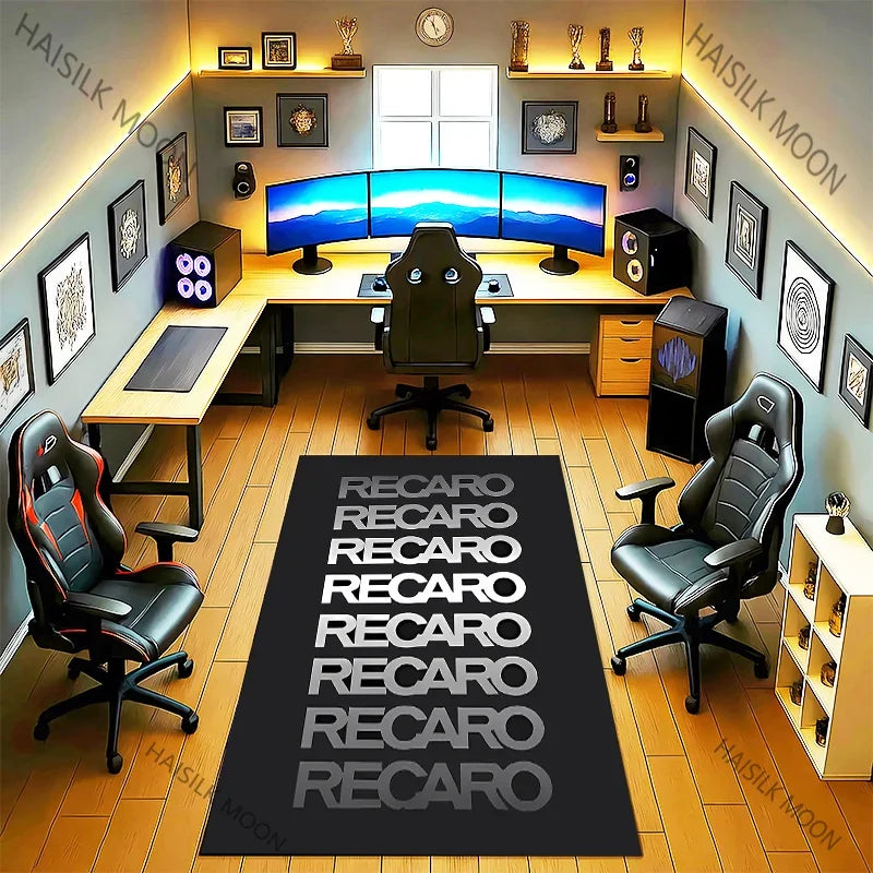 13 Styles R-Recaro Logo Pattern Printed Rug for Living Room, Bedroom, Office, Large Area,Stain Resistant Carpet,Stylish Gift Mat