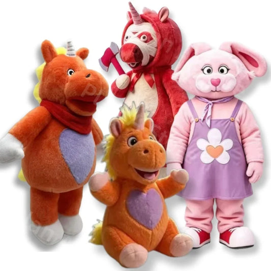 Hot Anime Buddy The Unicorn Plush Cute Soft Stuffed Animal Doll Orange Unicorn Plushie Kawaii Collectible Plushie Gift For Fans