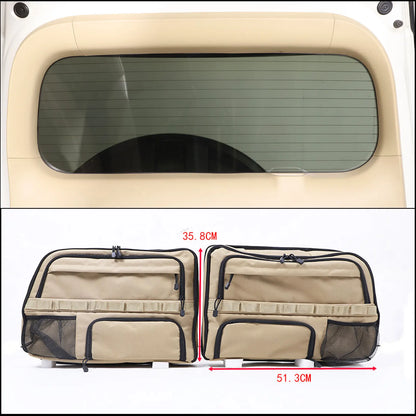 Zinky Oxford Cloth 2 Pcs Car Trunk Tailgate Window Storage Bag Organizer For Toyota Land Cruiser Prado J120 FJ150 150 2003-2017