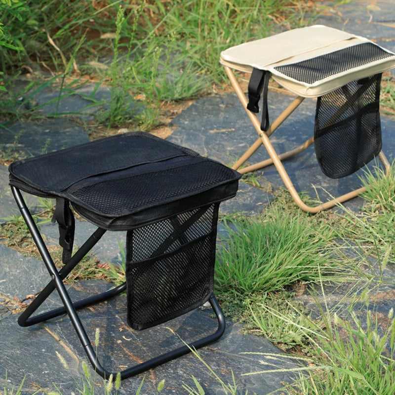 @*Foldable Backpack Stool Portable Folding Stool With Carry Bag Lightweight Mini Easy Carry Outdoor Chair For Travel For Travel