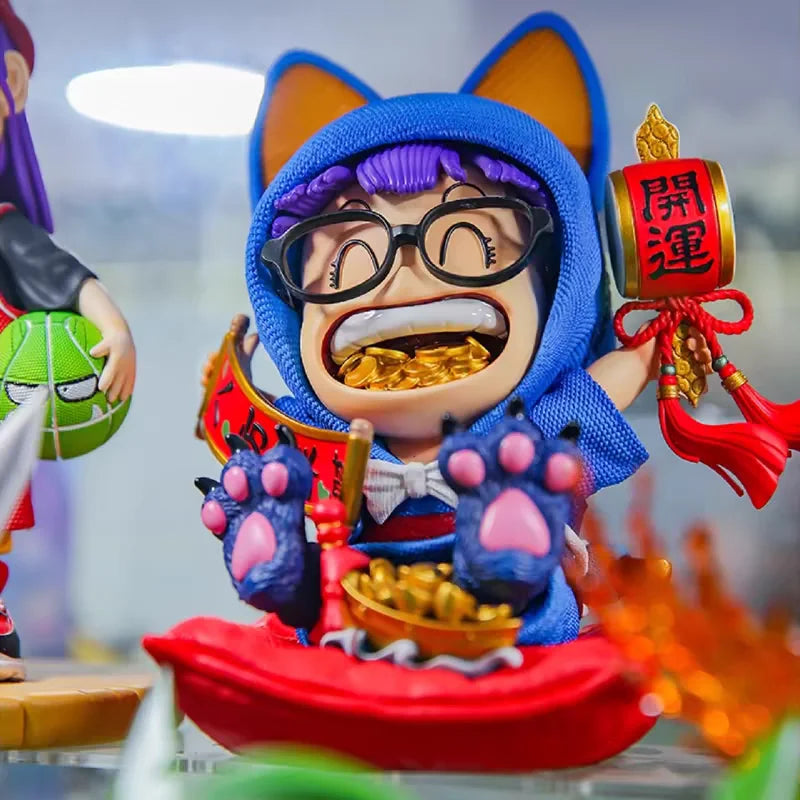 Dr. Slump Anime Figure Arale Figures Wealrh God Figurine Cute Girl Gk Statue Model Doll Collection Room Birthday Gifts Toy