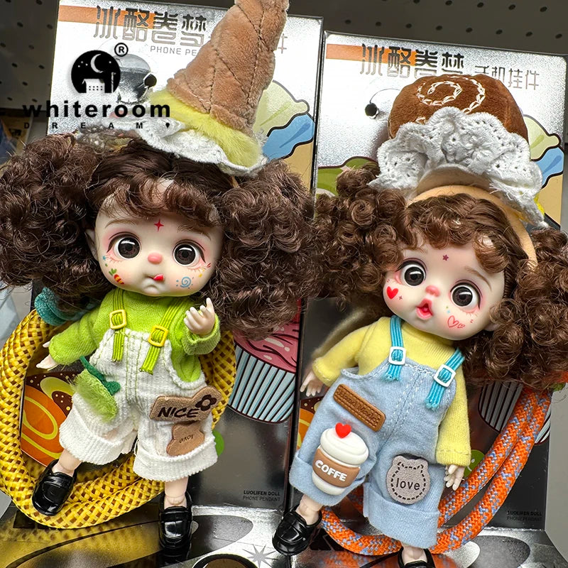 bjd doll Dolls for girls Labbu doll pocket mini blyth girl Doll Barbi cry Baby Rainbow Ball jointed doll Mobile phone Decoration