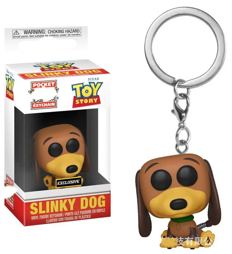 Funko POP Toy Story 4 Forky Slinky Dog Woody Buzz Lightyear Alien Keychain Action Figure Collection Model Toys for Children Gift