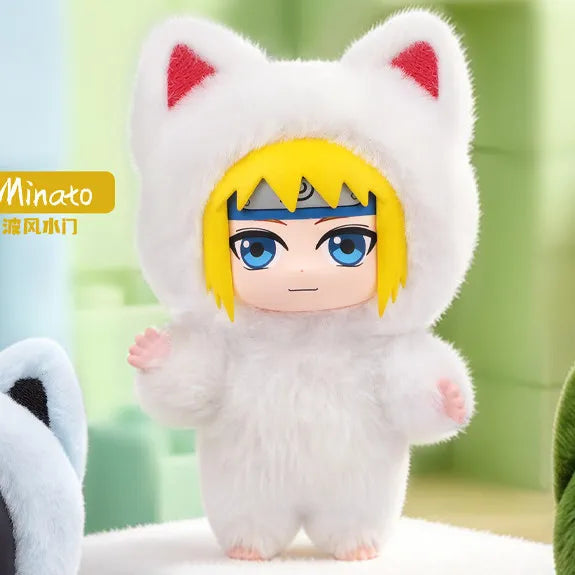 EAKi Naruto Kitten Land Series Plush Doll Blind Box V3 Cute Naruto Sasuke Anime Peripheral Figure Surprise Toys Collectible Gift