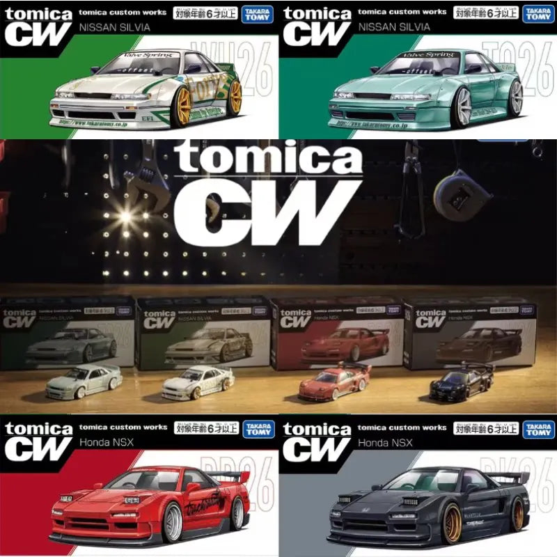 In Stock Tomy Tomica Works Nissan Silvia Diecast Racing Car Model Alloy Collectible Creative Hobby Display Ornament Model Toy