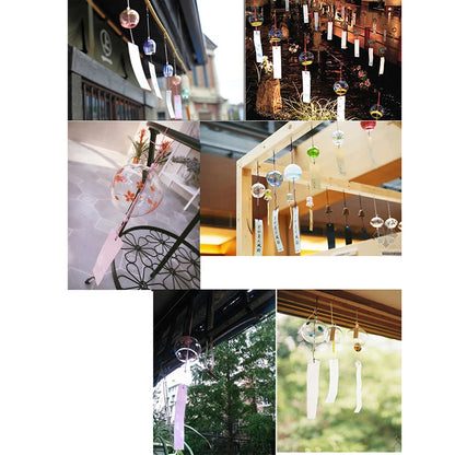 1PCSJapanese Wind Chime, Glass Furin, Handmade Wind Bell, Home Decor, Office Decor, Zen Decor, Summer Wind Chime, Japanese Craft