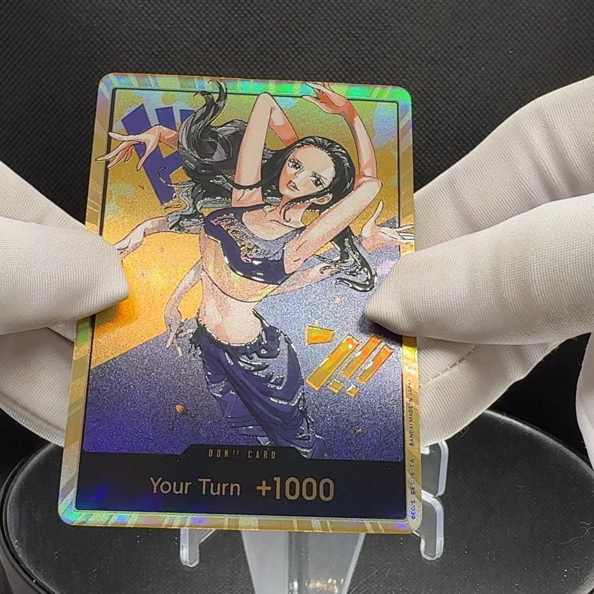 One Piece OPCG English Golden Holographic 3D Textured  DON card Straw Hat Crew x Lakers DON card Anime Collectible Cards