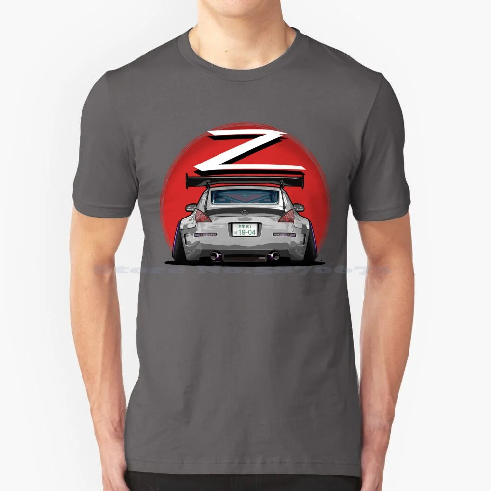 Nismo Fairlady 350z Z33 Gray 100% Cotton Hoodie 350z Nismo Z33 Midnight Blue Car Graphic Osmancetinyapici Gtr Power