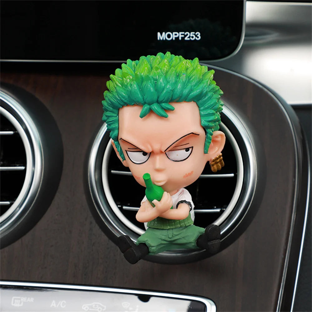 ONE PIECE Action Figures Cartoon Car Air Vents Perfume Holder Fragrance Tablet Luffy Car Accessories Decorative Ornaments Gifts