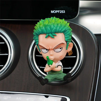 ONE PIECE Action Figures Cartoon Car Air Vents Perfume Holder Fragrance Tablet Luffy Car Accessories Decorative Ornaments Gifts