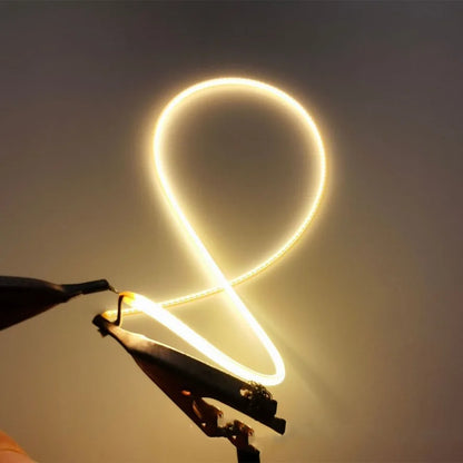 3V LED Same End Filament Flexible Ultra Slim Spiral Bulb Retro Edison Bulb Lamp Parts Diode Lighting Strip Decoration 5PCS/Pack