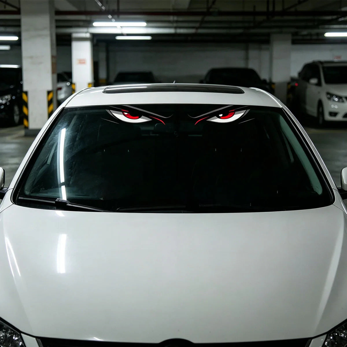 One-piece eye-catching car windshield eye sticker, car window decal Front windshield decal, suitable for all car models