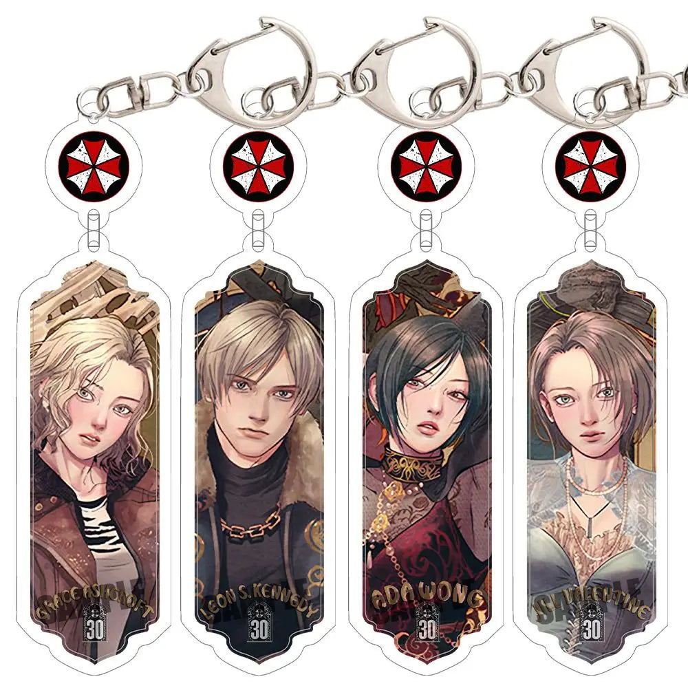 Acrylic Keychain Bag Pendant for Resident Evil Leon S. Kennedy Ashley Ada Wong Graham Decoration Accessories Exquisite Fan Gifts