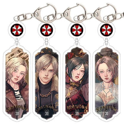 Acrylic Keychain Bag Pendant for Resident Evil Leon S. Kennedy Ashley Ada Wong Graham Decoration Accessories Exquisite Fan Gifts