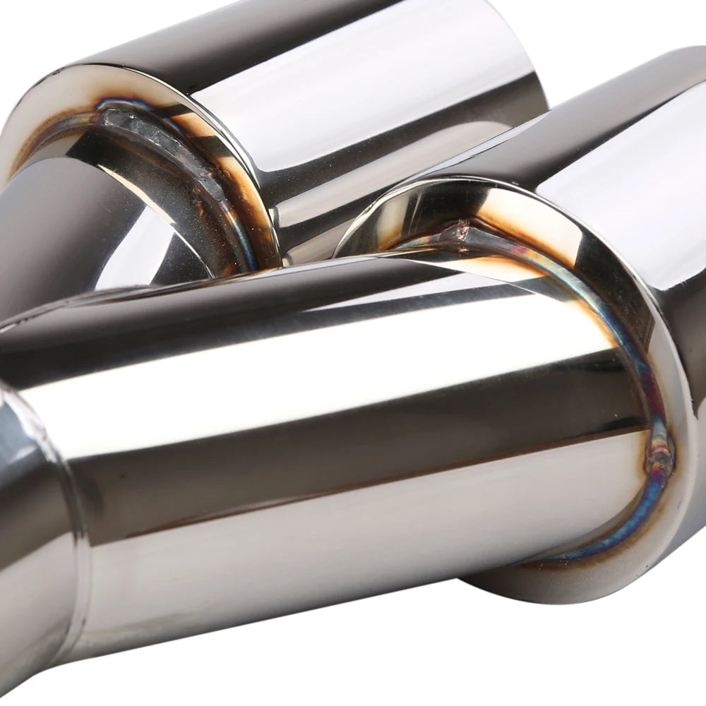 Car  Stainless Steel Muffler Tip Y Shape Double Exit Exhaust Pipe Mufflers Universal Fits exhaust pipes with a diameter of 63mm