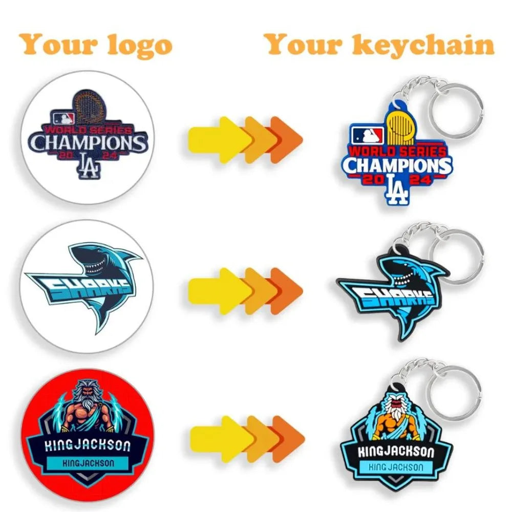 Wholesale Custom PVC Keychains Soft Rubber Silicone 3D Keychain with Design custom military patches Personalized Keychain