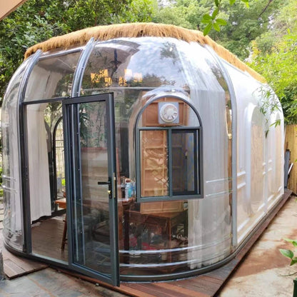 360 Degree Transparent Starry Sky Room Modern Bubble Room Modular House Prefabricated Homes Sustainable Futuristic Capsule House
