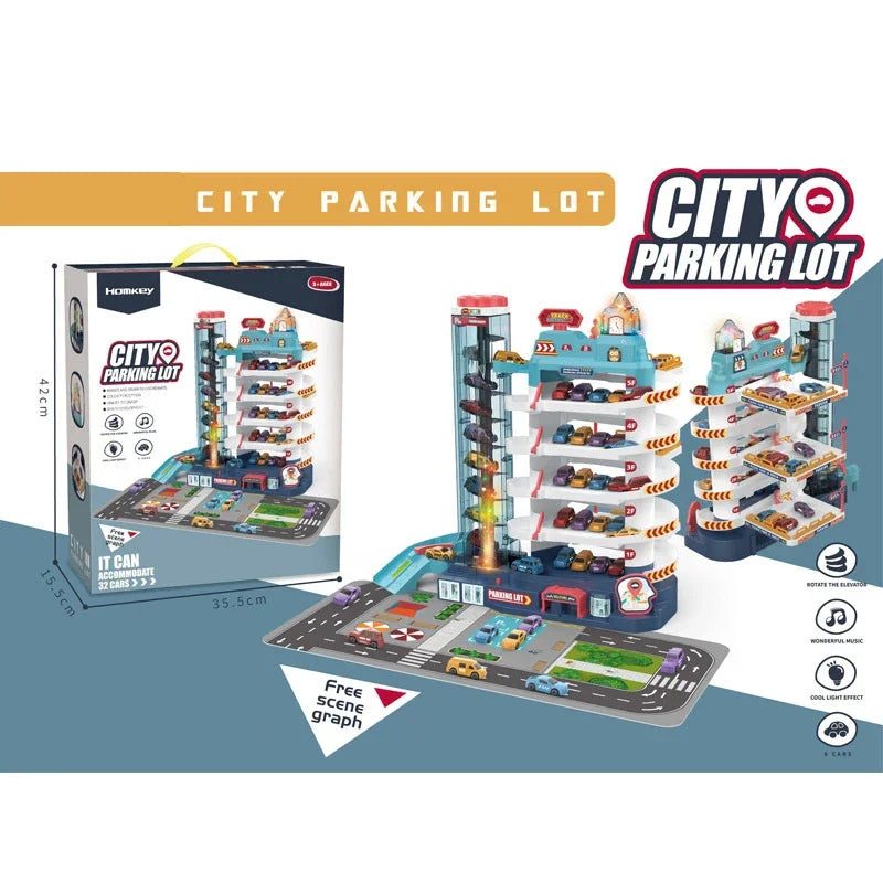 Race Track Car City High Way Service Station Car Route Switching Toys Educational Puzzles Car Slot Toys for Kids Birthday Gifts