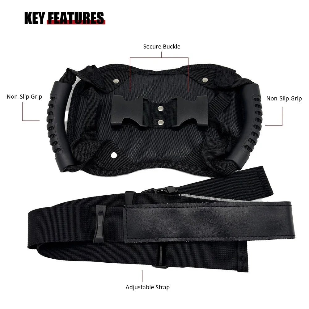 Adjustable Motorcycle Rear Seat Armrests Anti-Slip Handles Safety for Travel on Beach Snowmobiles Electric Scooter Accessories