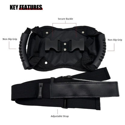 Adjustable Motorcycle Rear Seat Armrests Anti-Slip Handles Safety for Travel on Beach Snowmobiles Electric Scooter Accessories