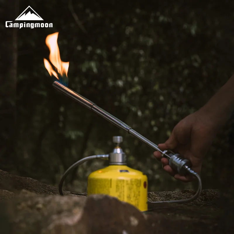 CAMPINGMOON XD-6-NE Stainless Steel Torch Spray Gun for Outdoor Camping Picnic Fire Making BBQ Carbon Spray Point
