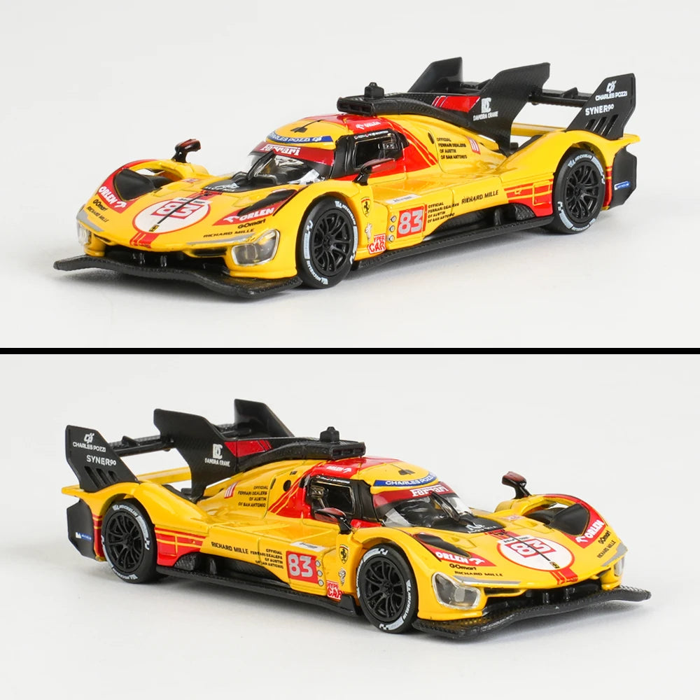Bburago 1:64 Ferrari 499P 83 51  LMH (2023 24H LE MANS CHAMPION) Racing Die Cast Vehicles Model Formula Racing Car Toys