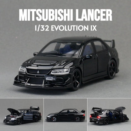 1/32 Mitsubishi Lancer EVO Final Edition JDM Racing Toy Car Model Diecast Metal Miniature Collection Gift For Children Boys