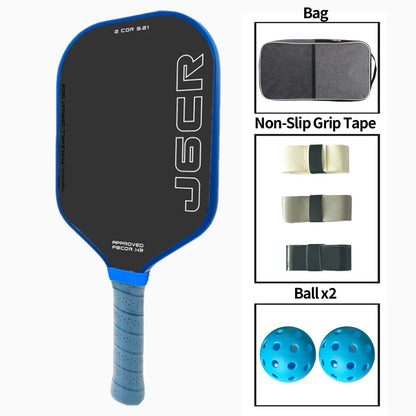J6CR Pickleball Paddle CFC Carbon Fiber Foam Core Dynamic PowerFlex Rough Surface Power Rebound 5th Gen USAPA Approved