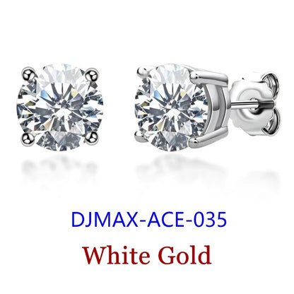 Premium 0.5-2ct Moissanite Diamond Stud Earrings for Women Orginal 925 Sterling Silver Screw Back Women Moissanite Earring 2026