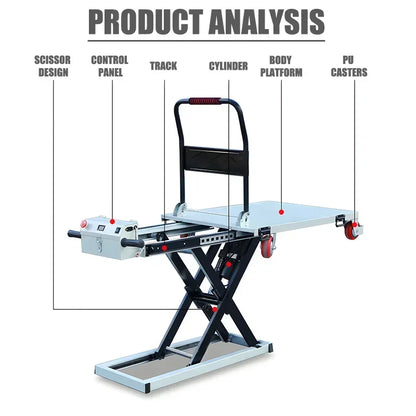 New 300KG Electric Hydraulic Lithium Battery Lifting Platform Cart Suitable for Small Truck Van Lifting Table Small Lifting Tabl