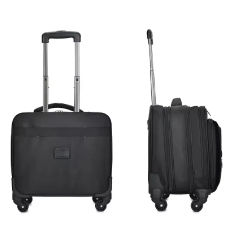 New Fashion Oxford Universal Wheel Rolling Luggage 18 Inch Men Multifunction Carry-Ons Suitcase Trolley Travel Bag Boarding Box