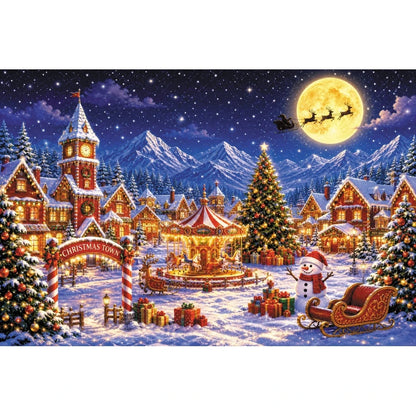 Winter Christmas Red Screen Snowman Christmas Tree Theme Banner Backdrop, Christmas Party, Home Decoration Photography Backdrop