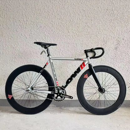 LOW Fixie Bicycle Aluminum Alloy Frame And Front Fork Fixie Bike Fixed Gear Bike 49T Spider Chianwheel 70mm Aluminum Alloy Rim