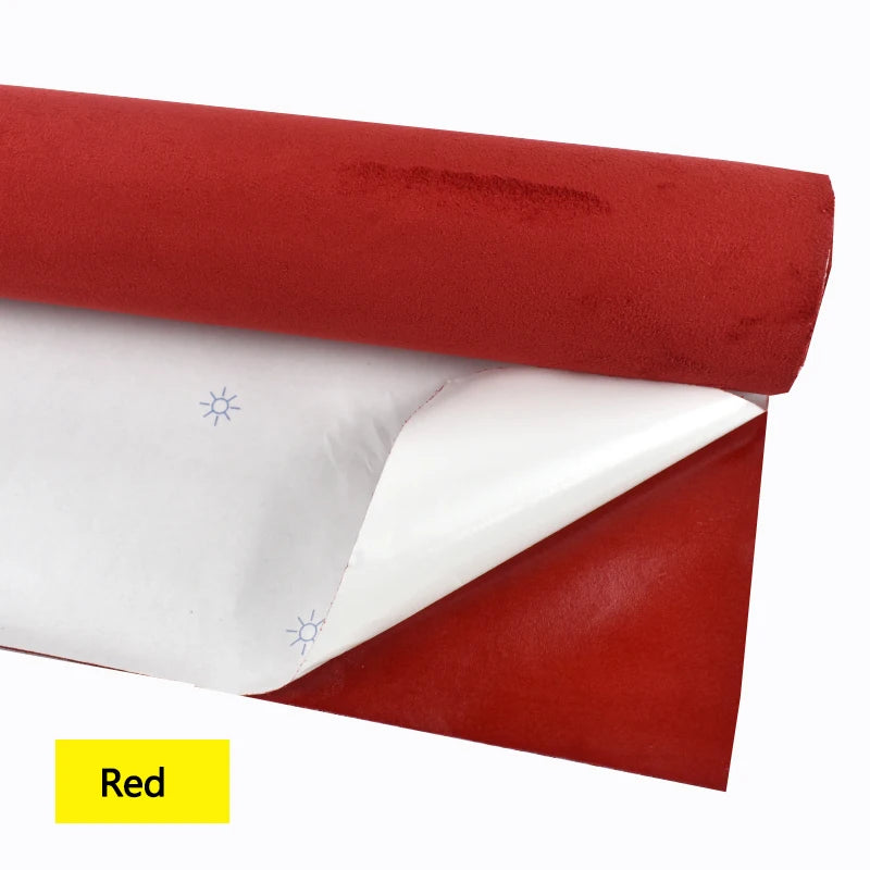 20-100cm Suede Leather Fabrics for Car Interior Modification Self-adhesive Splicing Cloth DIY Door Panel Workbench Wrap Sticker