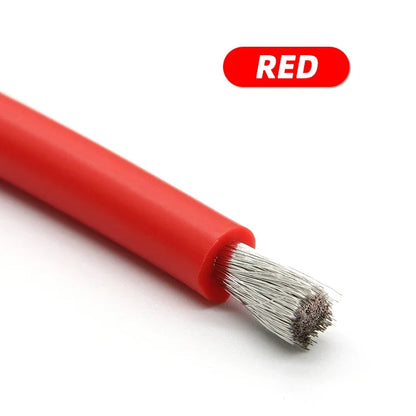 1/5/10m Flexible Silicone Wire 2 Pin or Black Red 30 28 26 24 22 20 18 16 14 12 10 8AWG Automotive Led Lamp Soft Electric Cables