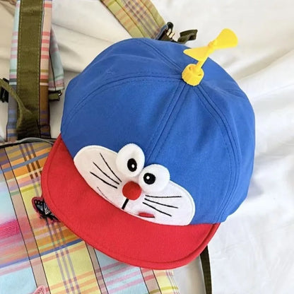 Doraemons Bamboo Dragonfly Sun Cap Cartoon Helicopter Propeller Adventure Hat Adjustable Snapback Hat Baseball Cap Gifts