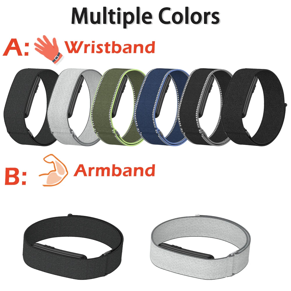 Adjustable Upper Arm Bicep & Wrist Strap for Garmin CIRQA Premium Custom Nylon Loop Soft Replacement Smart Sport Band Accessory