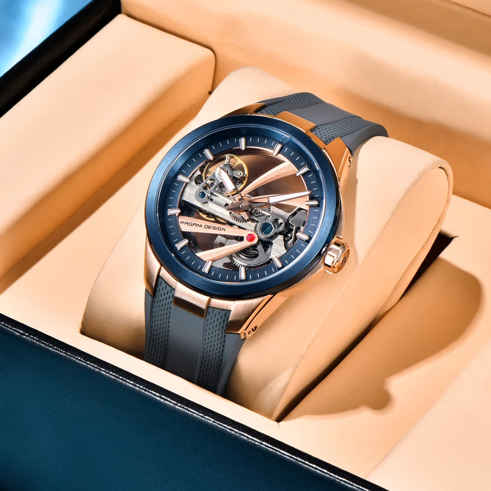 PAGANI DESIGN Hollow Men's Watches 2026 Luxury Tourbillon Mechanical Automatic Watch Men AR Sapphire Waterproof Luminous Clock