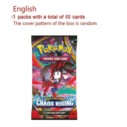 360PCS Pokémon Cards Chaos Rising Booster Box 36 Packs 360 Cards English TCG Collectible Trading Card Game Toys for Kids Gift