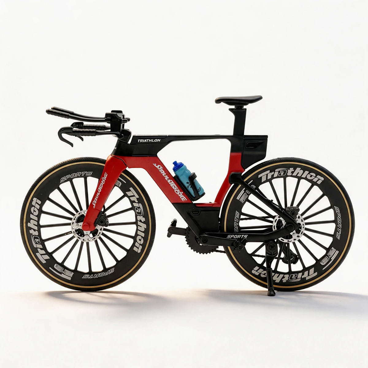 1:8 Scale Alloy Triathlon TT Time Trial Racing Bicycle Model Diecast Simulation Mini Bike Ornament Collection Toy Gift for Cycli