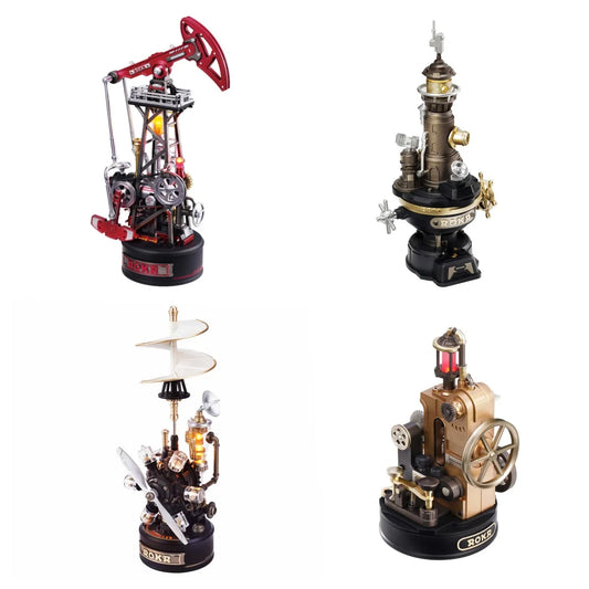 ROBOTIME ROKR Industrial City Series 3D Puzzle Steampunk Mechanical Model Unique Desk Decor Ideal Birthday Gift For Boys Men