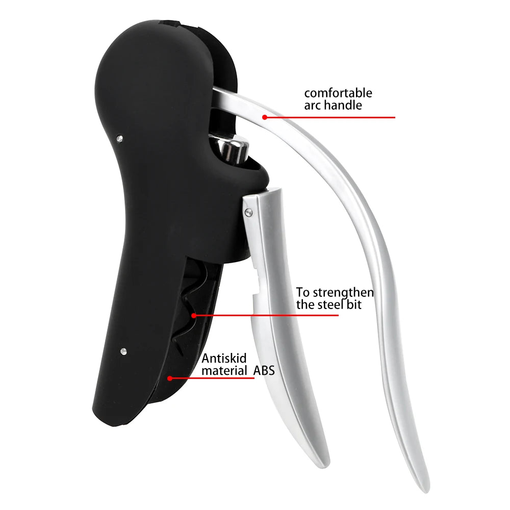 Foil Cutter Bar Lever Corkscrew Wine Tool Set Cork Drill Lifter Kit Convenient Bottle Openers Kitchen Accessories
